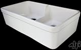 ALFI Brand Kitchen Sink - 2 Bowl Farmhouse AB5123-W
