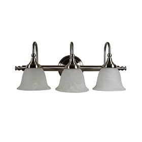 Yosemite Home Decor JH011-3SN 25-Inch 3-Light Bathroom Vanity, Satin Nickel by Yosemite Home Decor