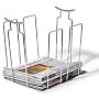 Newspaper Bin - Stylish Way To Store Newspapers (Chrome) (14.63"H x 16.88"W x 14.44"D)