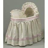 Baby King and Queen Bassinet Set Ribbon Color: Pink