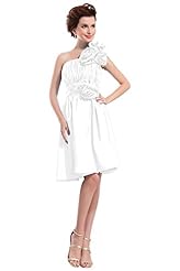 Satin/Silk One Shoulder Short Bridesmaid Dress 