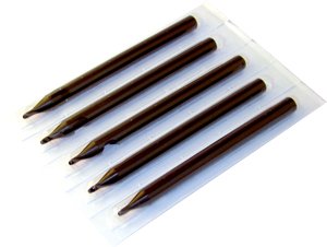 1-3 Round Black Disposable Plastic Tube (25 Pack)