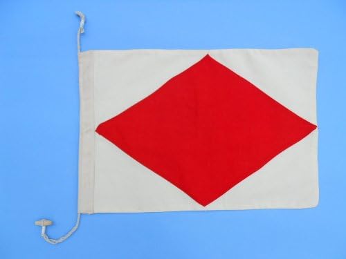 Letter F 20" Cloth Nautical Alphabet Flag - Nautical flag, decorative cloth flag, nautical accessories, nautical theme décor, nautical wall hanging, nautical sign