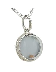 Sterling Silver Mustard Seed Pendant Christian Faith Pendant Necklace with Verse Matthew 17.20