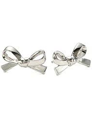 kate spade new york "Skinny Mini" Silver-Tone Bow Stud Earrings