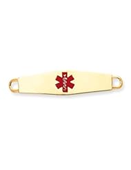 14k Gold Medical Jewelry ID Plate