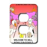 Londons Times Religion Heaven Hell Cartoons - Ronald McDonald Goes To Hell - Light Switch Covers - 2 plug outlet cover