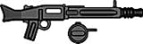 BrickArms 2.5 Scale LOOSE Weapon MG42 with Ammo Drum Black