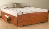 Double Platform Storage Bed - White