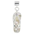 FROLIC Sterling Silver White Mother of Pearl Sandal Charm