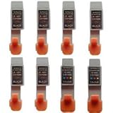 8 Pack (6 Black / 2 Colour) of Cartridges for Canon BCI-24 MP110 MP130 MP360 MP370 MP390 MP410 MP430 MPC190 MPC200 - iP1000 iP1500 iP2000 - S200 S300 S330 - i250 i320 i350 i450 i455 i470D i475D Compatibles BCI24 by GFS