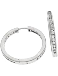 14K White Gold 1.2cttw Round Diamond Earring