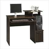 Sauder Office Beginnings Wood Computer Desk in Cinnamon Cherry