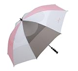 Wilson Hope Golf Umbrella (62-Inch, Gray/Pink)