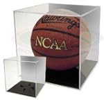 BCW BallQube Grandstand Basketball / Soccer Ball Holder - Mirrored Back - Sports Memoriablia Display Case - Sportscards Collecting Supplies