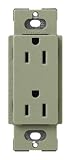 Lutron SCR-15-GB Satin Colors 15A Electrical Socket Duplex Receptacle, Greenbriar