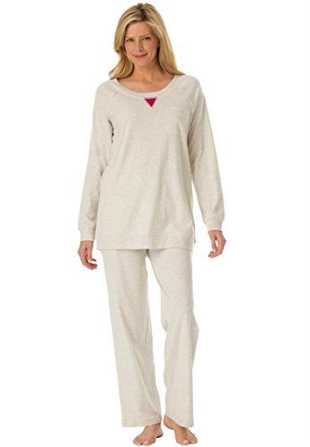 Dreams & Co. Women's Plus Size 2-pc sweatshirt loungewear set (HEATHER