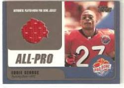 2000 Topps Pro Bowl Jerseys #EG-RB Eddie George - Tennessee Titans (Piece of Authentic Game-Worn Jersey ) (Football Cards)