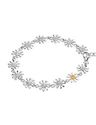 Young Girls Jewelry - Sterling Silver Daisy Bracelet With Diamond