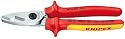 Knipex 95 16 200 Kabelschere mit Doppelschneide 220 mm