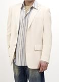 Oscar De La Renta White Washed Silk Sport Coat