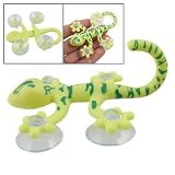 Yellow Green Plastic Gecko Design Suction Cup Hook
