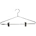 Chrome-Plated Steel Hanger with Clips (Case of 50)