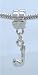GOLF CLUB Silver Charm Dangle Bead for Troll Biagi Pandora