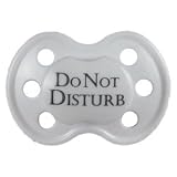 Lots to Say Baby Pacifier- Do Not Disturb-White by 