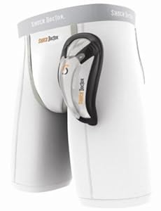 Shock Doctor Men's Double Compression Short with BioFlex Cup (Large, White)