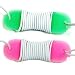 Cosmos ® 2-pc Pack Green + Pink Silicone Rubber Earphone/Earbuds Cord Manager Cable Winder Wrap Reel + Cosmos Cable Tie