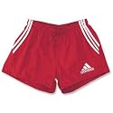adidas Red 3-Stripe Rugby Shorts