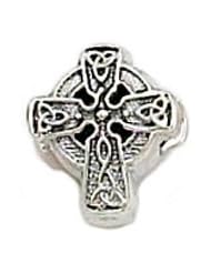 Genuine Zable (TM) Product. 925 Sterling Silver Celtic Cross Bead Charm. 100% Satisfaction Guaranteed.
