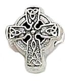 Zable Celtic Cross Inspired Faith Religion Irish Celtic Sterling Silver Charm