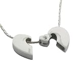 Sterling Silver 3 Piece CZ Heart and Split Heart Pendant on 16 1/2 Inch Chain