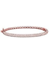3 ROW PINK SILVER PAVE BANGLE TOPAZ