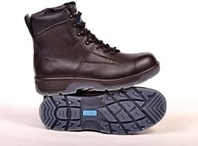 Blue Tongue Protector, 6" Lace-Up Black Leather Boots, Composite Toe, US Size 11-by-REDBACK BOOTS