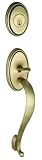 Georgetown Handleset Exterior with S-Grip, Vintage Brass Finish #GS73-GEOSGR-HS-SC