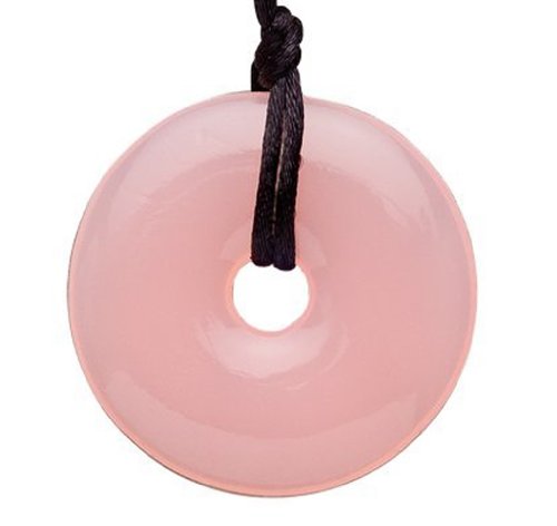 Trulyunique Mom Donut Teething Pendant Necklace - Pink