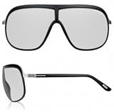 TOM FORD ANDRE TF69 199 SHINY DARK GRAY PLASTIC SMOKE LENS SUNGLASSES