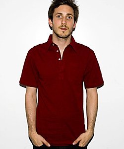 American Apparel Fine Jersey Short Sleeve Leisure Polo Shirt