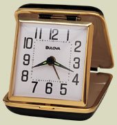 Bulova Reliable II Alarms/Travel Clamshell Clock B6112