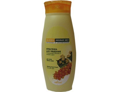 Face Washing Cream-foam with Sea Buckthorn and Linden Blossom for All Skin Types 250 Ml (Belita)
