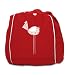 Cocoon Couture Early Bird Kids Bean Bag Cover, Pink Rosebud on Red - 100% washable pinwale cotton