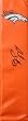 Willis McGahee Autographed Denver Broncos Logo Football End Zone Pylon, Proof Photo