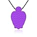 Siliconies Turtle Pendant - Silicone Necklace (Teething/Nursing/Sensory) (Purple)