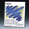 Hunt 237-142 Side spiral bound sketch pad, lightweight 50-lb., 14 x 17, 100 sheets/pad