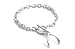 Silver 8 rolor chain toggle clasp wishbone charm