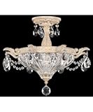 IMAGE OF Schonbek 5648-26TK Milano 2 Light Semi Flush Mount in French Gold with Swarovski Strass Golden Teak crystal