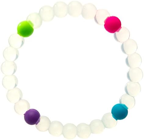 Transparent Fortune Bracelet with Multicolor Beads